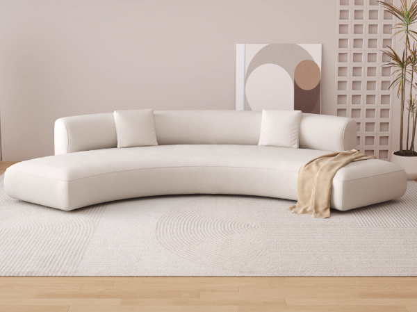 YA02-009 現(xiàn)代奶油風弧形沙發(fā)