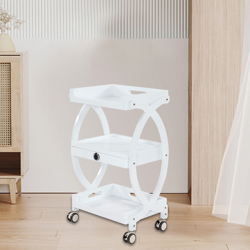 舒境雙S型青藍(lán)美容院皮膚管理店移動(dòng)收納推車