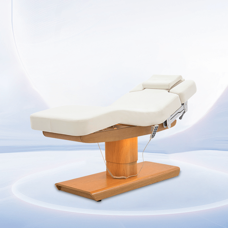 SJ-Z061黑胡桃木色單桿升降恒溫電動(dòng)spa床